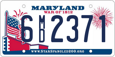 MD license plate 6MD2371