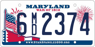 MD license plate 6MD2374