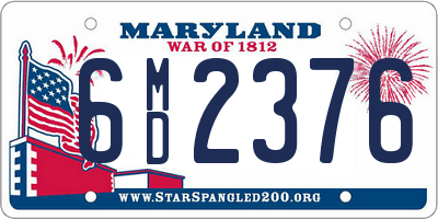 MD license plate 6MD2376