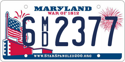 MD license plate 6MD2377