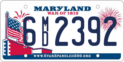 MD license plate 6MD2392