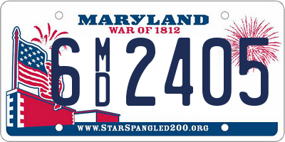 MD license plate 6MD2405