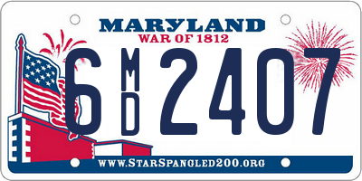 MD license plate 6MD2407