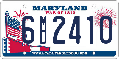 MD license plate 6MD2410