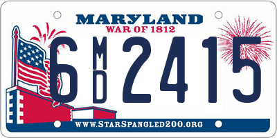 MD license plate 6MD2415