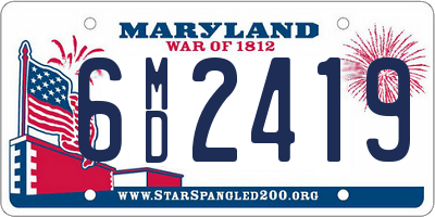 MD license plate 6MD2419