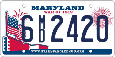 MD license plate 6MD2420