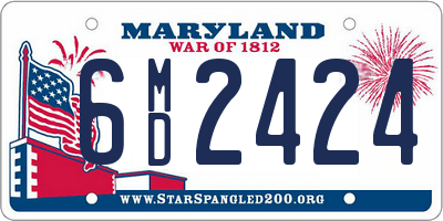 MD license plate 6MD2424