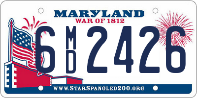 MD license plate 6MD2426