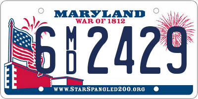 MD license plate 6MD2429