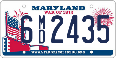 MD license plate 6MD2435