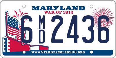 MD license plate 6MD2436