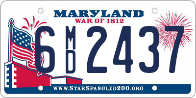 MD license plate 6MD2437