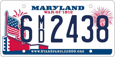 MD license plate 6MD2438