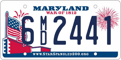 MD license plate 6MD2441