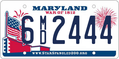 MD license plate 6MD2444