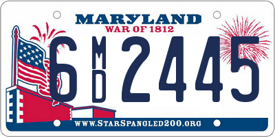 MD license plate 6MD2445