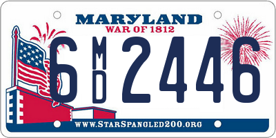 MD license plate 6MD2446