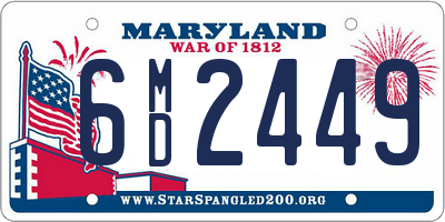 MD license plate 6MD2449