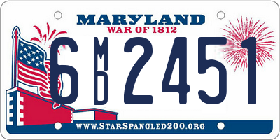 MD license plate 6MD2451