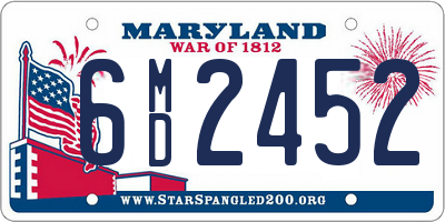 MD license plate 6MD2452