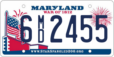 MD license plate 6MD2455