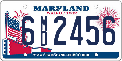 MD license plate 6MD2456