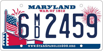 MD license plate 6MD2459