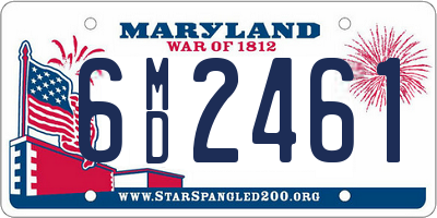 MD license plate 6MD2461