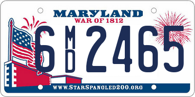 MD license plate 6MD2465