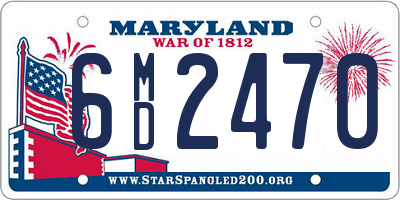 MD license plate 6MD2470
