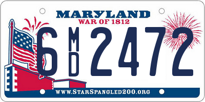 MD license plate 6MD2472