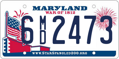 MD license plate 6MD2473