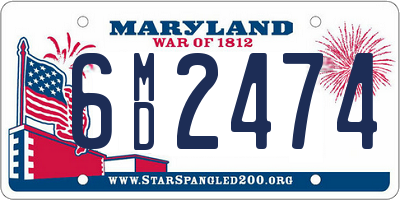 MD license plate 6MD2474