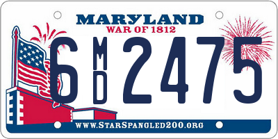 MD license plate 6MD2475