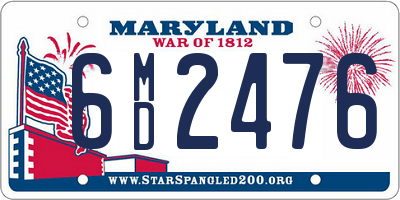 MD license plate 6MD2476