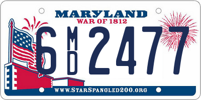 MD license plate 6MD2477