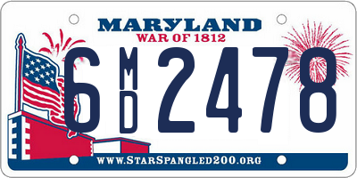 MD license plate 6MD2478