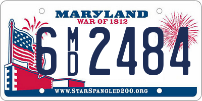 MD license plate 6MD2484