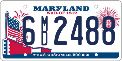 MD license plate 6MD2488