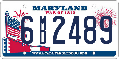 MD license plate 6MD2489