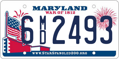 MD license plate 6MD2493