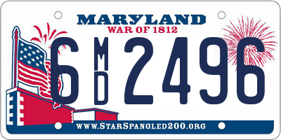 MD license plate 6MD2496