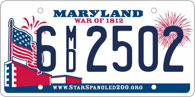 MD license plate 6MD2502