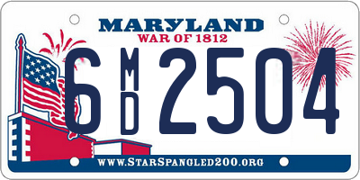 MD license plate 6MD2504