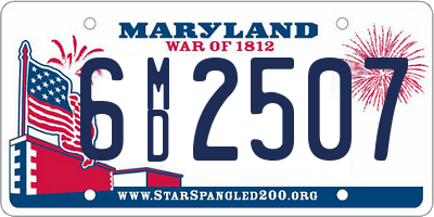 MD license plate 6MD2507