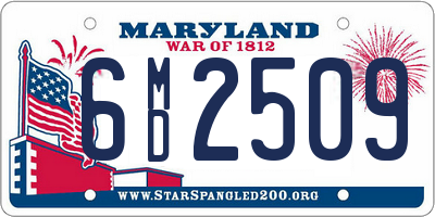 MD license plate 6MD2509