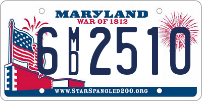 MD license plate 6MD2510