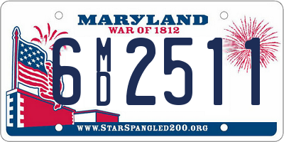 MD license plate 6MD2511