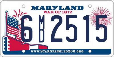 MD license plate 6MD2515